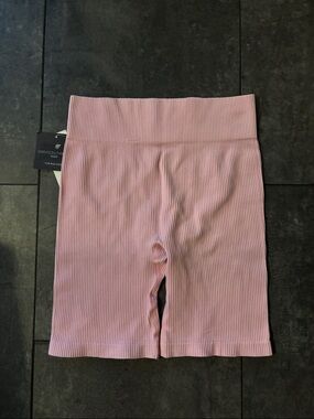 Grayson Threads Light Pink Ribbed Bike Shorts